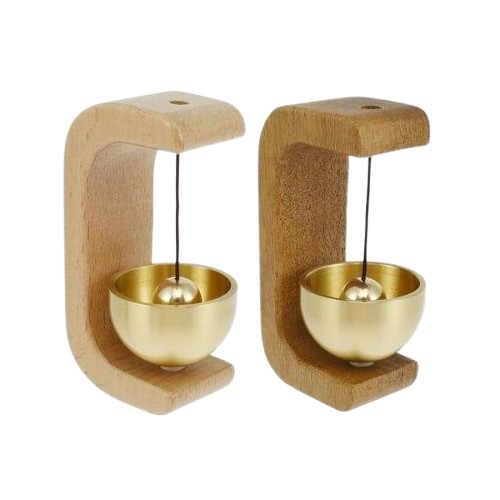 WOOD & BRASS DOOR BELL (POLISH)